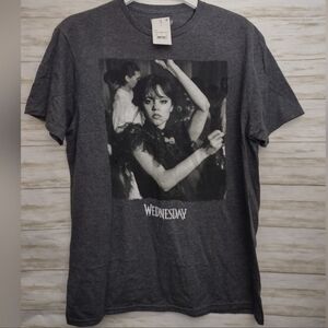 WEDNESDAY JENNY ORTEGA GRAPHIC TEE T-SHIRT UNISEX GRAY